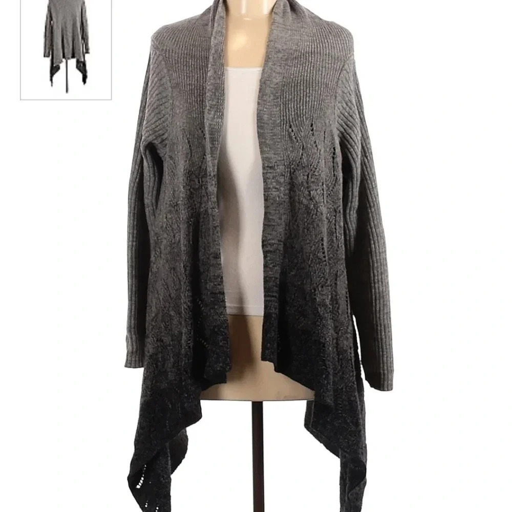 Coldwater creek marled cascade cardigan